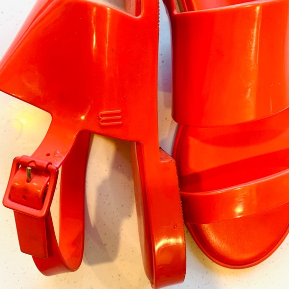 Melissa Classy Red Jelly Flat Sandals EU 38 - Picture 6 of 9